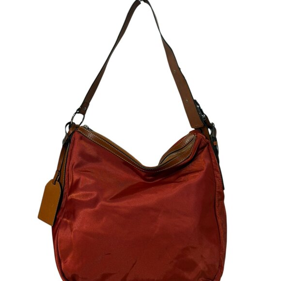 NWT Ralph Lauren Farringdon Equestrian Hobo - Orange - Picture 1 of 13